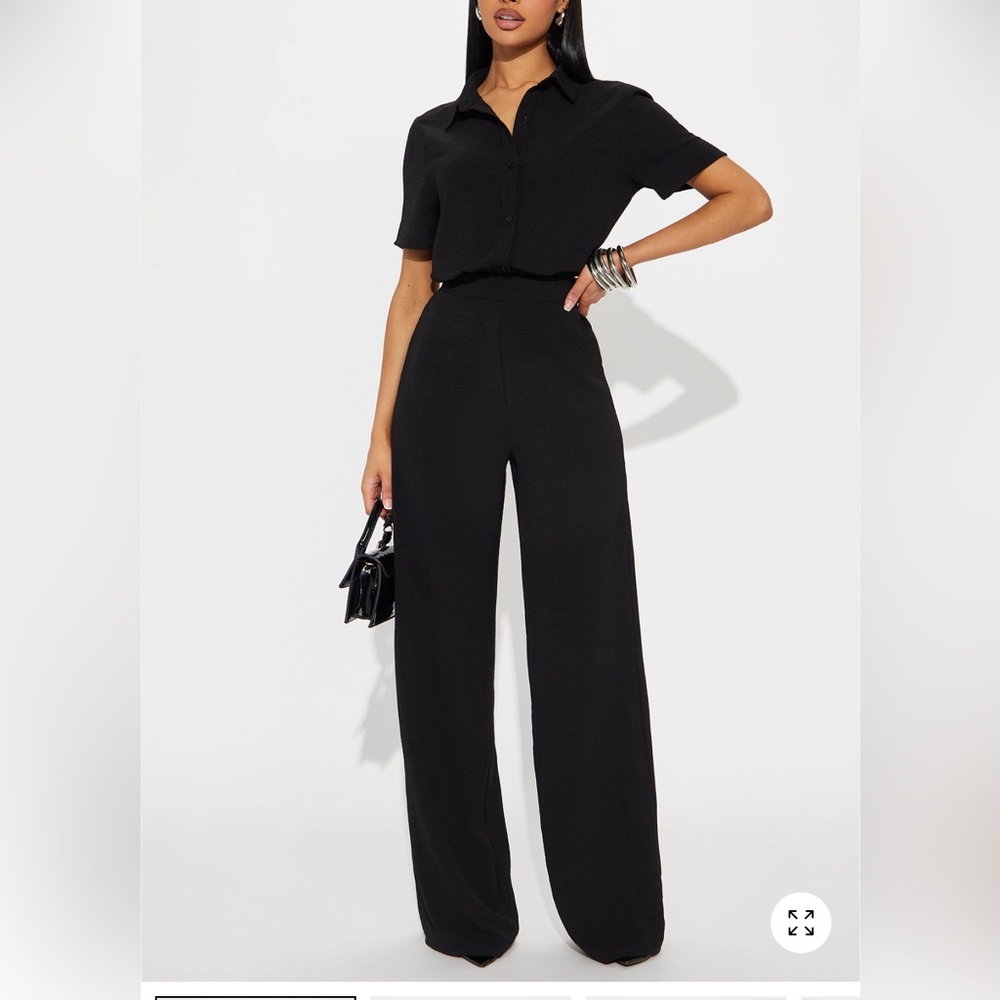 Fashion Nova Black Wide Leg Jumpsuit